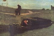 Vincent Van Gogh Peat Boat with Two Figures (nn04) oil painting picture wholesale